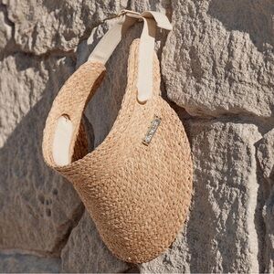 Monday Swim Anguilla  Woven Straw Visor with Adjustable Band